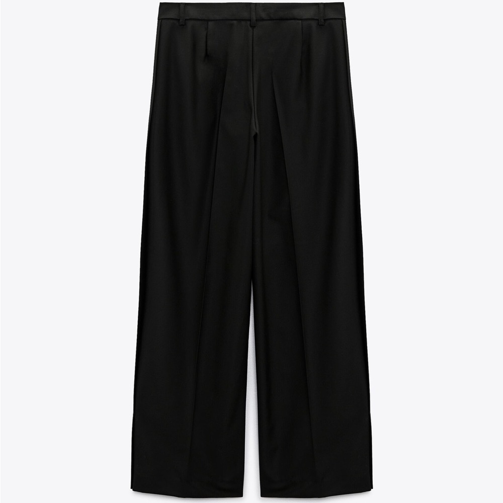 Zara Black Full Length Flap  Pants - Picture 4 of 4